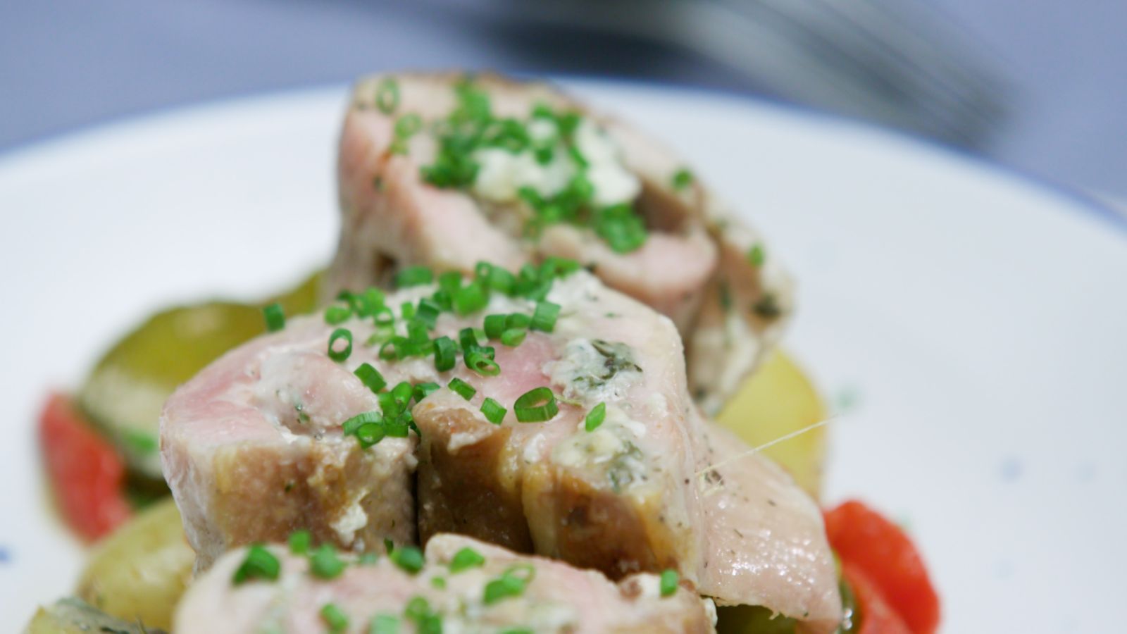 Secret de porc farcit de formatge