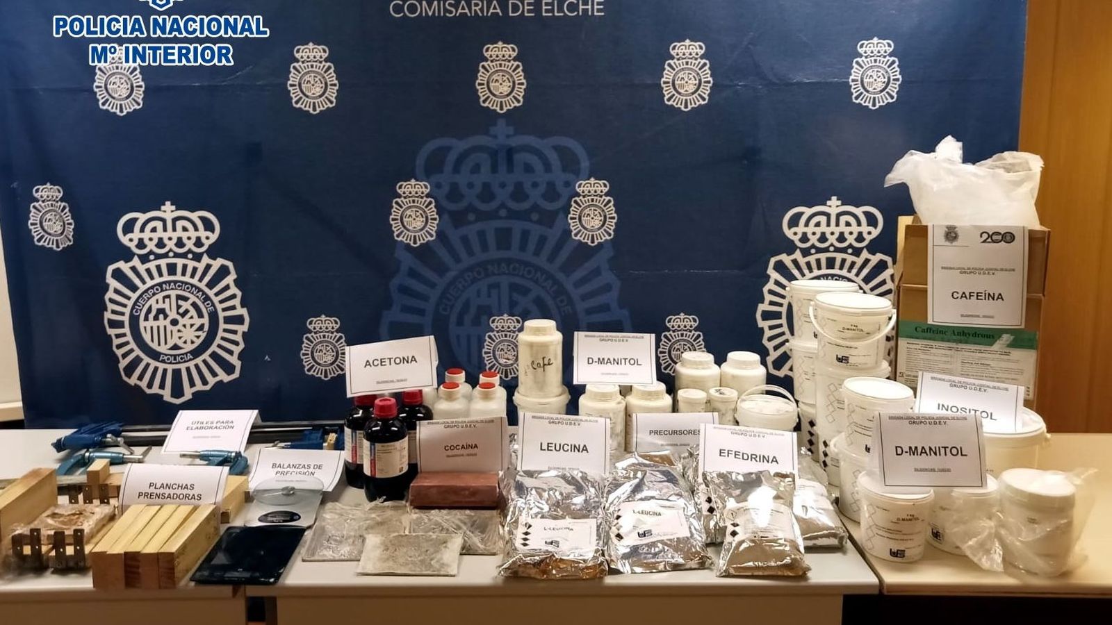 Substàncies incautades en els registres dels domicilis dels arrestats