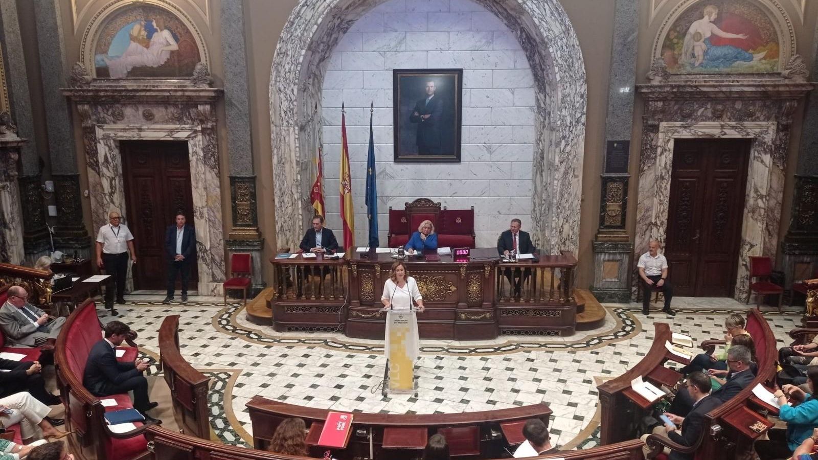 Catalá intervé en el plenari municipal, este dilluns