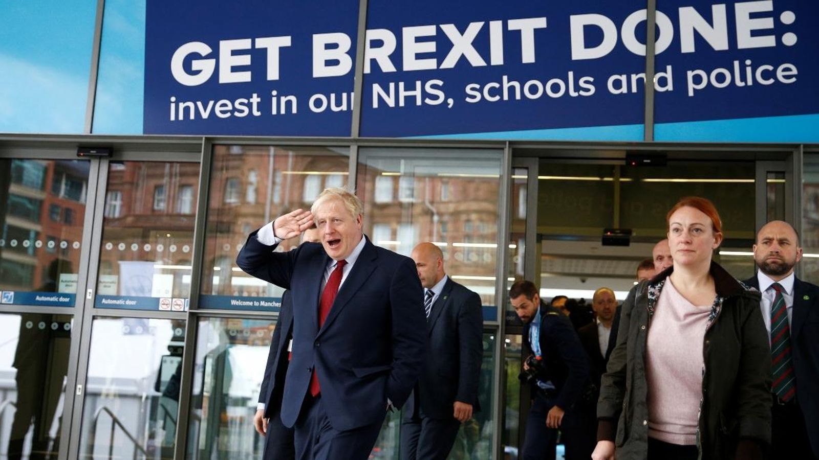 Boris Johnson, a la seu de la conferència anual del Partit Conservador a Manchester