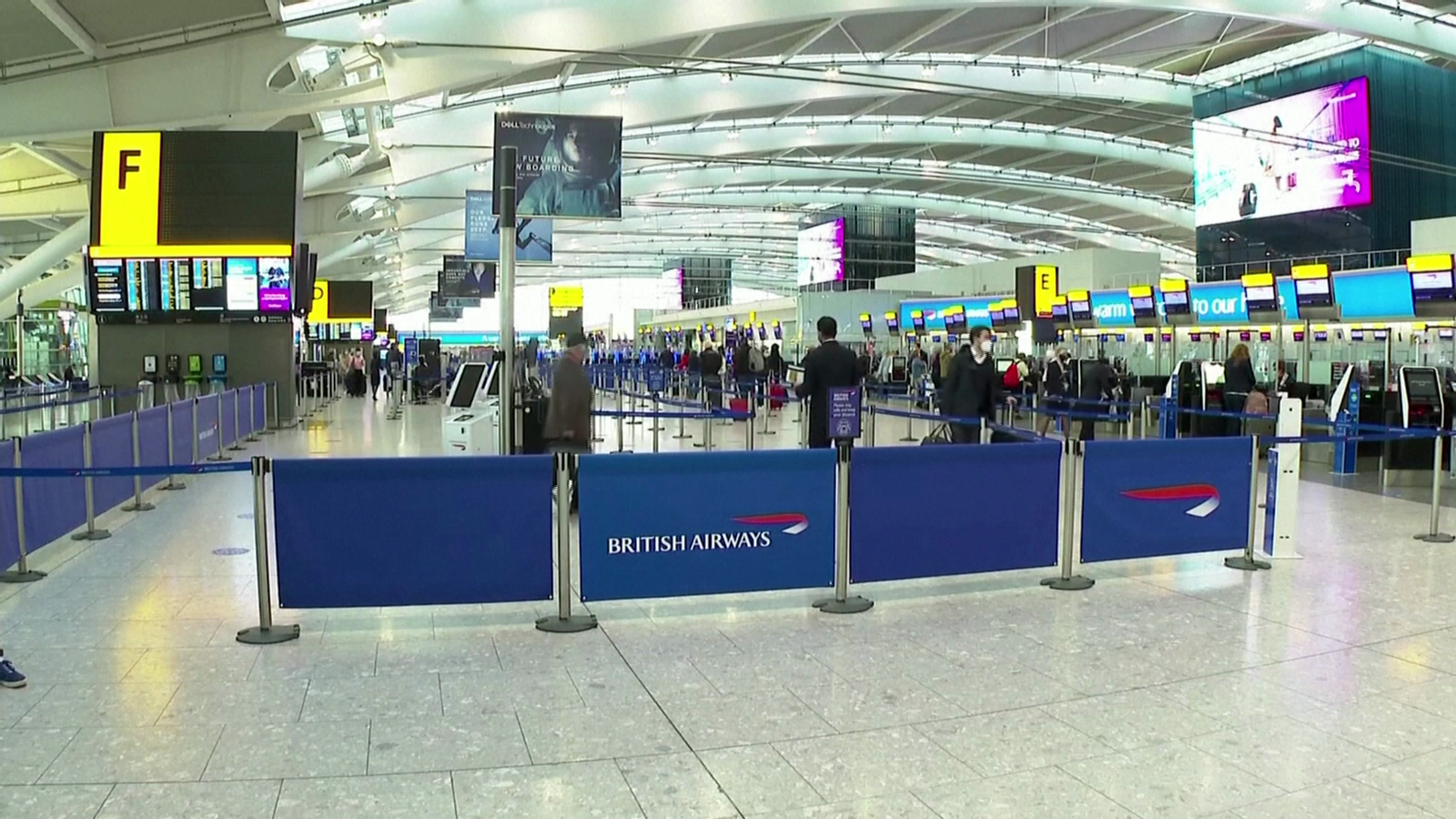Mostrador de British Airways en un aeroport de Londres