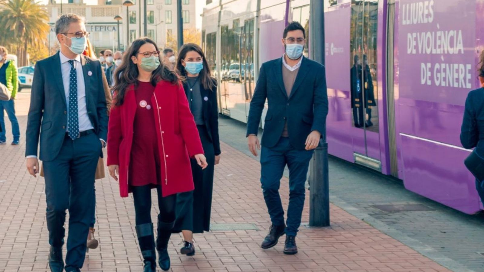 Oltra i Espanya, aquest dimarts, durant la presentació d'una iniciativa amb motiu del 25 de novembre.