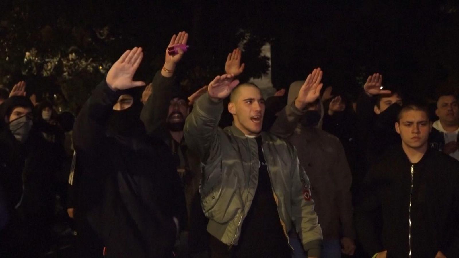 Concentració d'enaltiment del feixisme