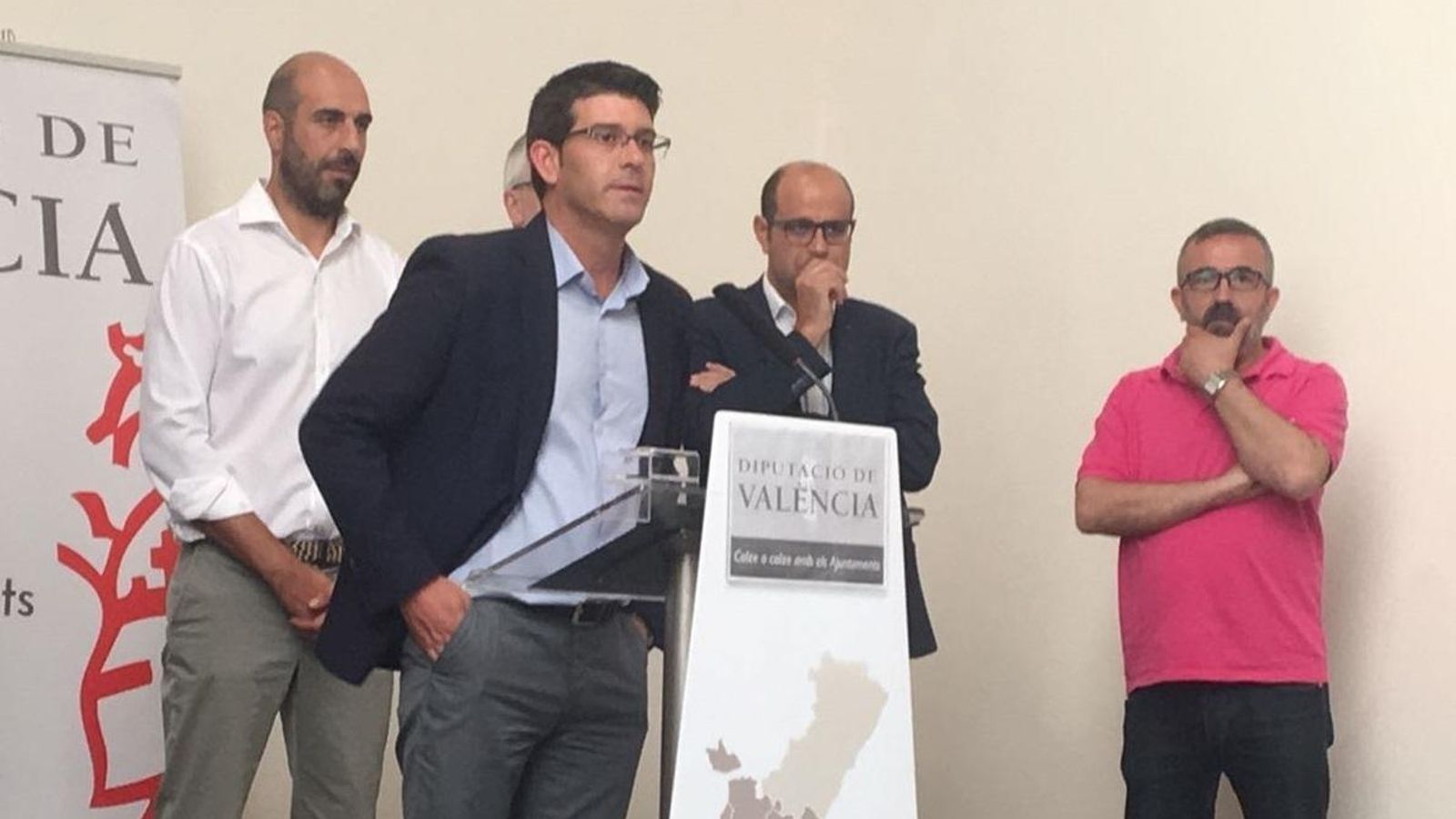 Jorge Rodríguez, en la convocatòria en què va anunciar la seua dimissió de la Diputació de València