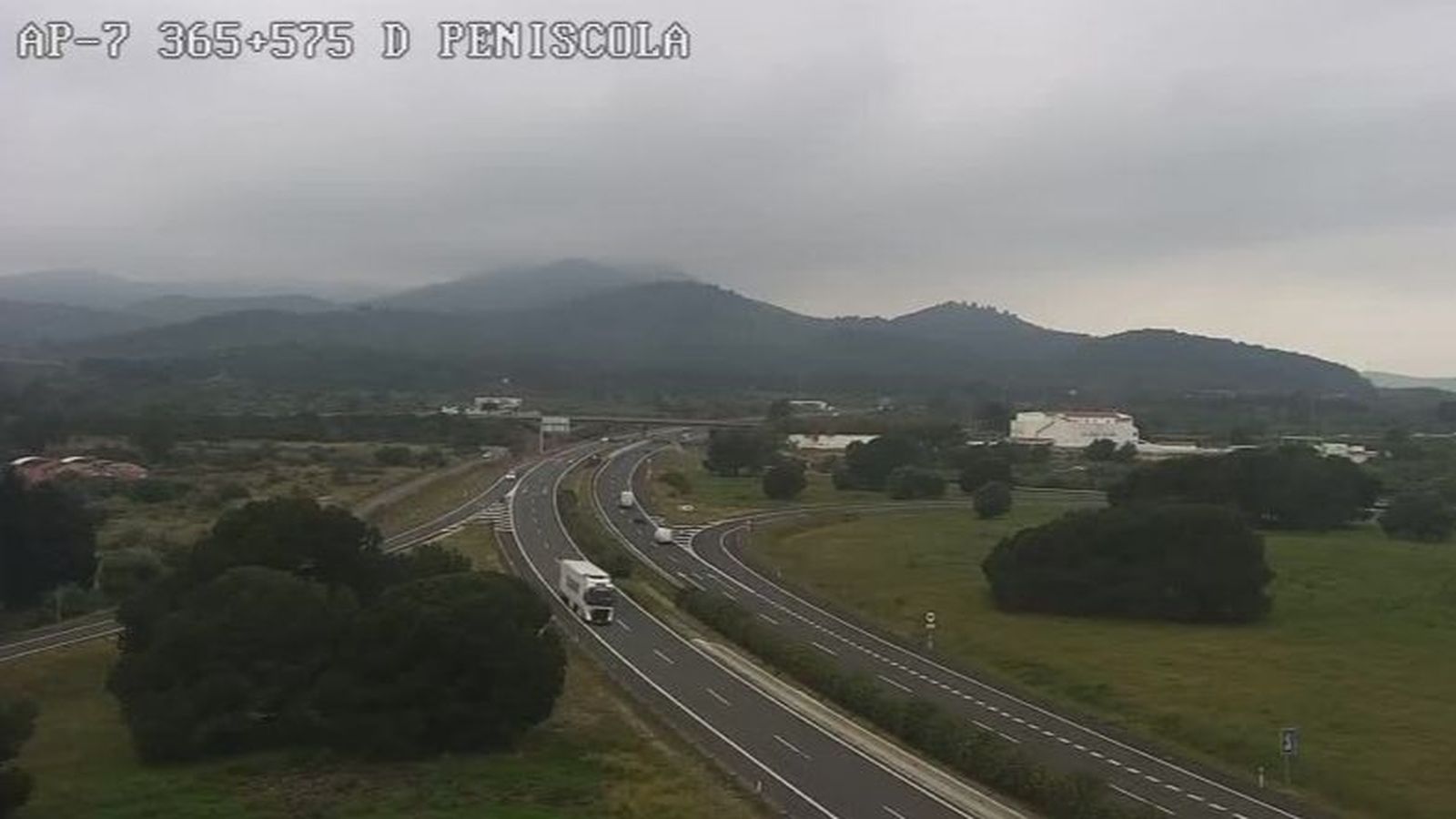 La boira també s'apreciava des de l'AP-7, al Baix Maestrat