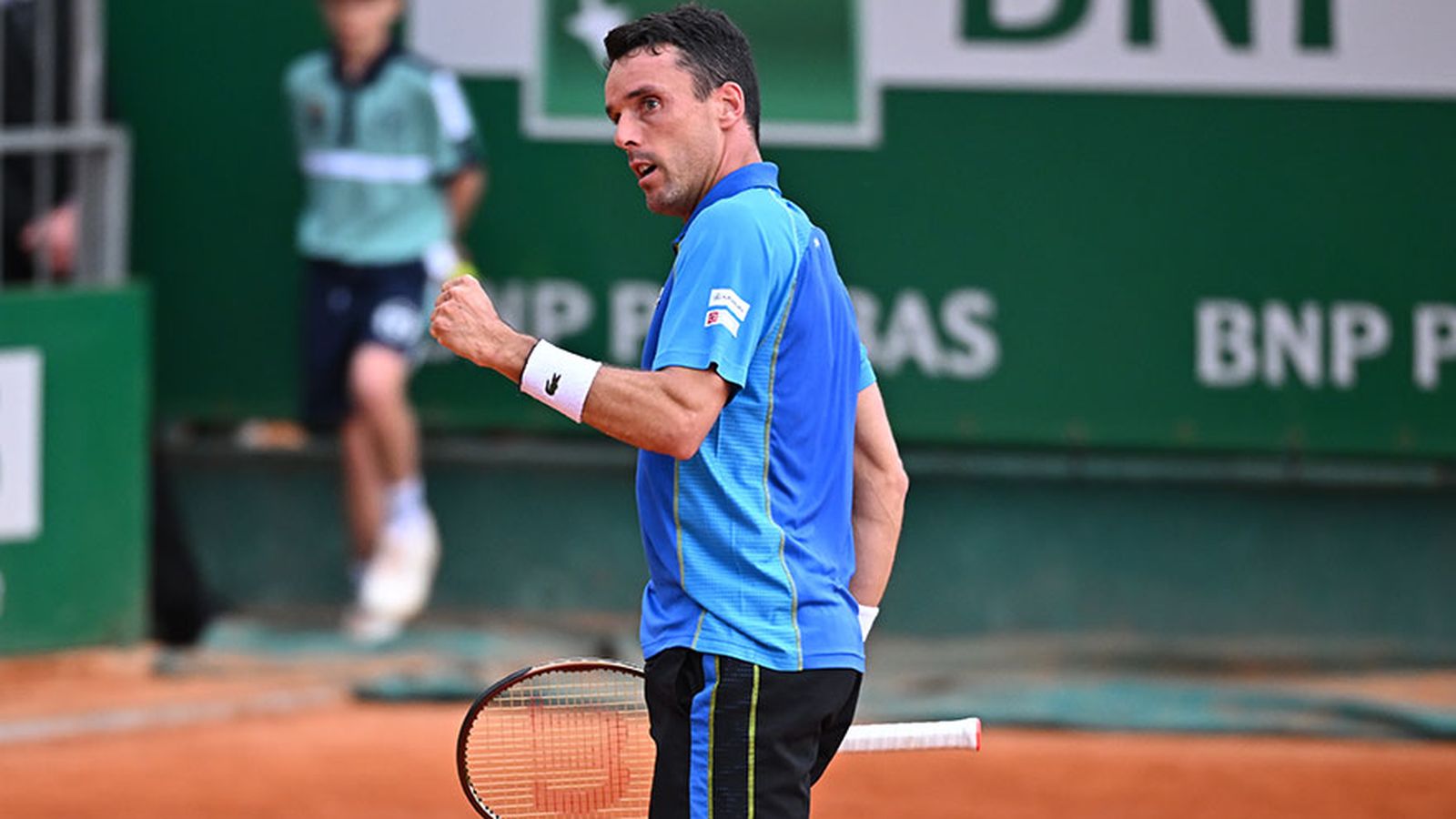 Roberto Bautista, durant el partit contra Krajinovic
