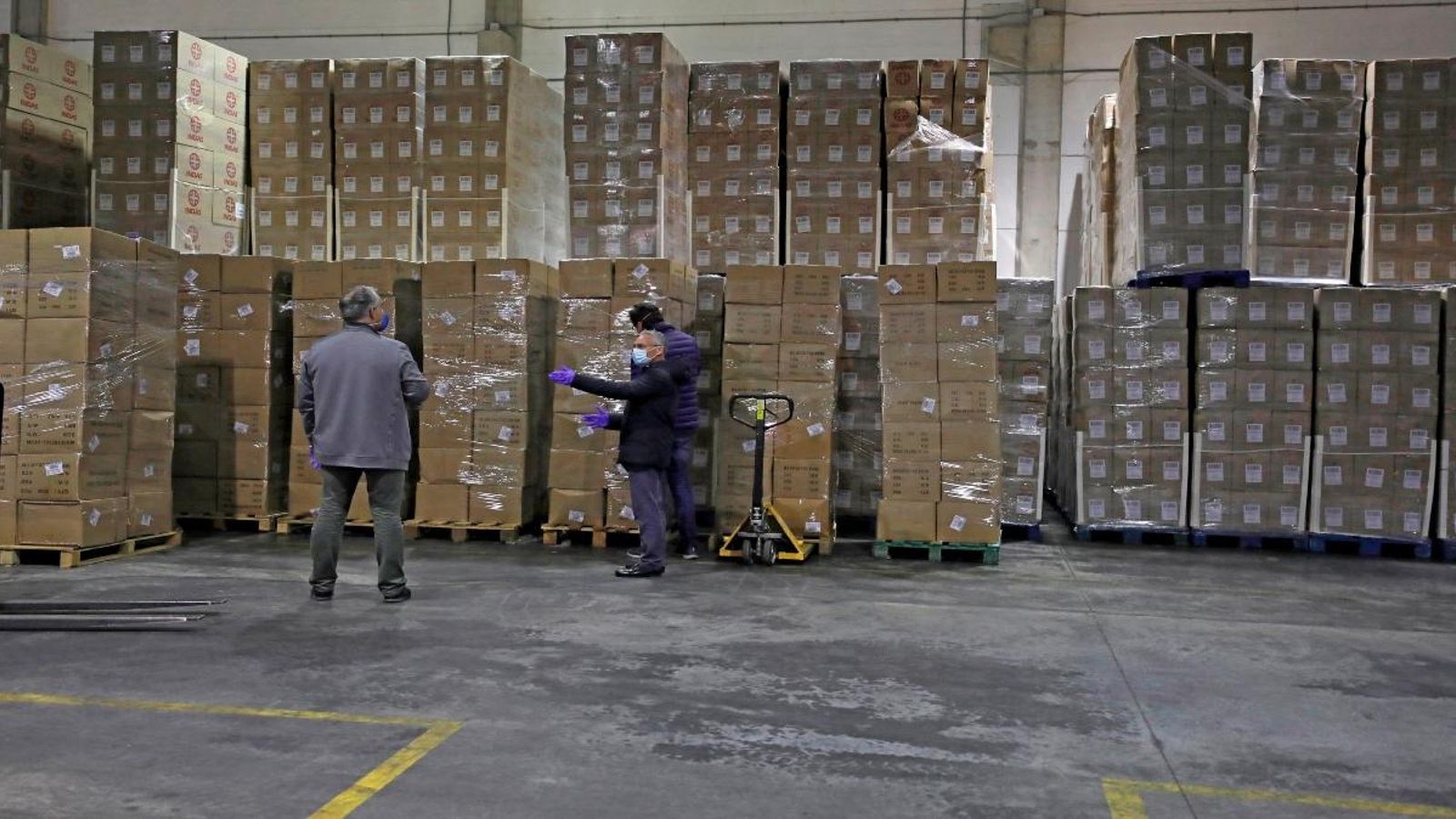 Imatge d'arxiu del magatzem des d'on la Generalitat reparteix el material sanitari