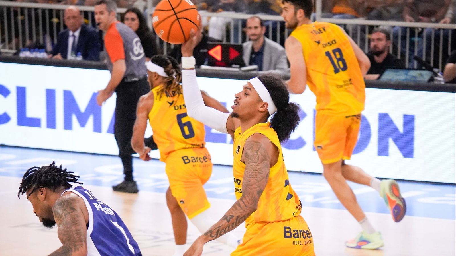 Imatge del partit entre el Gran Canària i el València Basket