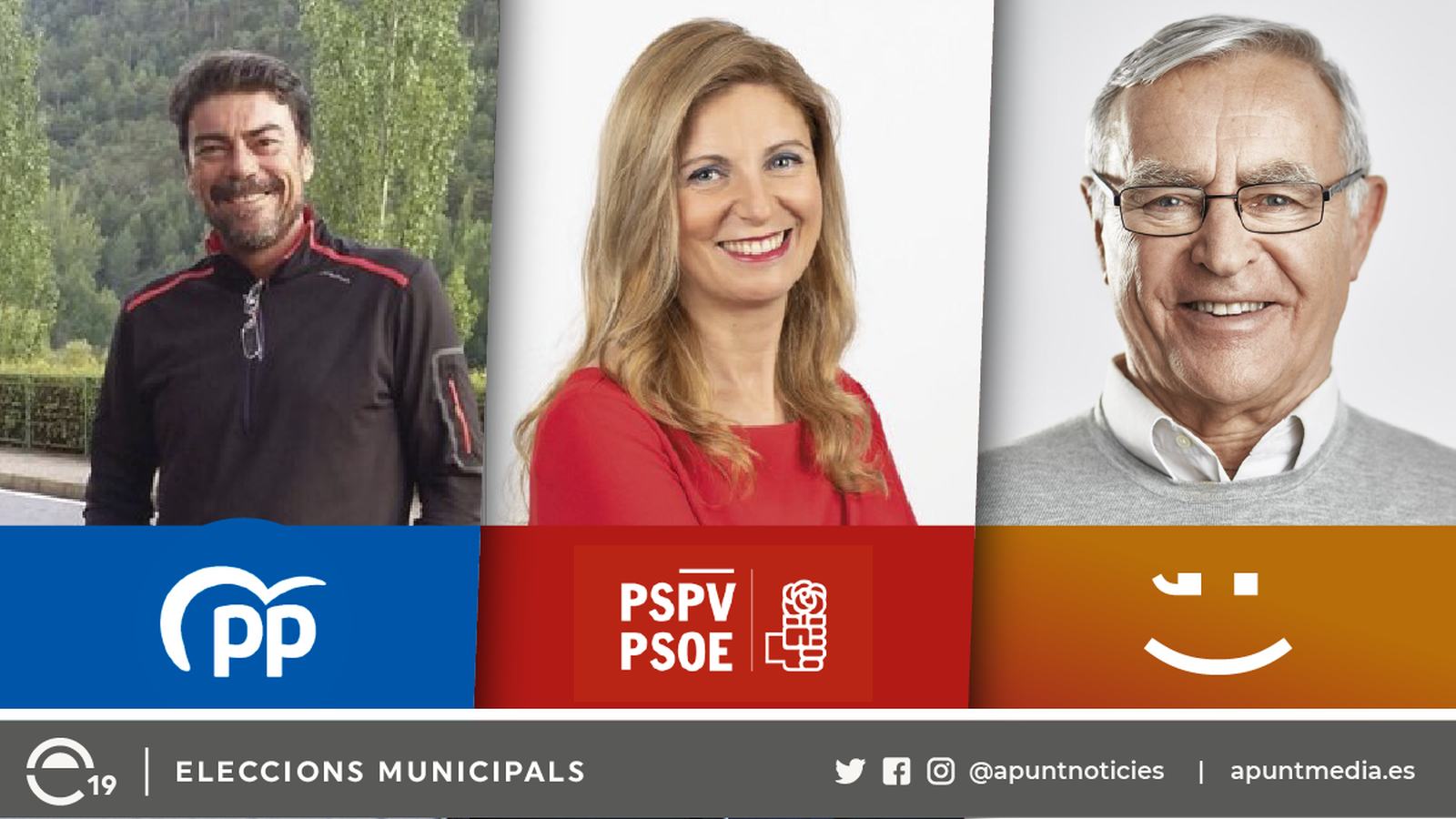 Luis Barcala (Alacant), Amparo Marco (Castelló) i Joan Ribó (València)