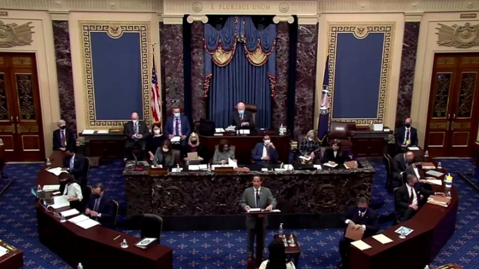 El legislador demòcrata Jamie Raskin duant el seu al·legat contra Trump a Washington