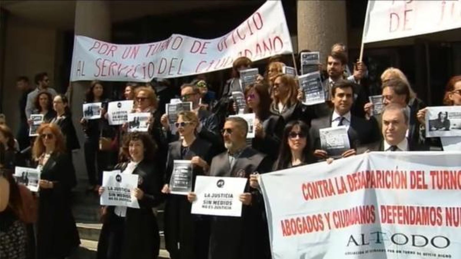 El Ministeri de Justícia ja va afrontar una mobilització d'aquest col·lectiu el passat 22 de maig