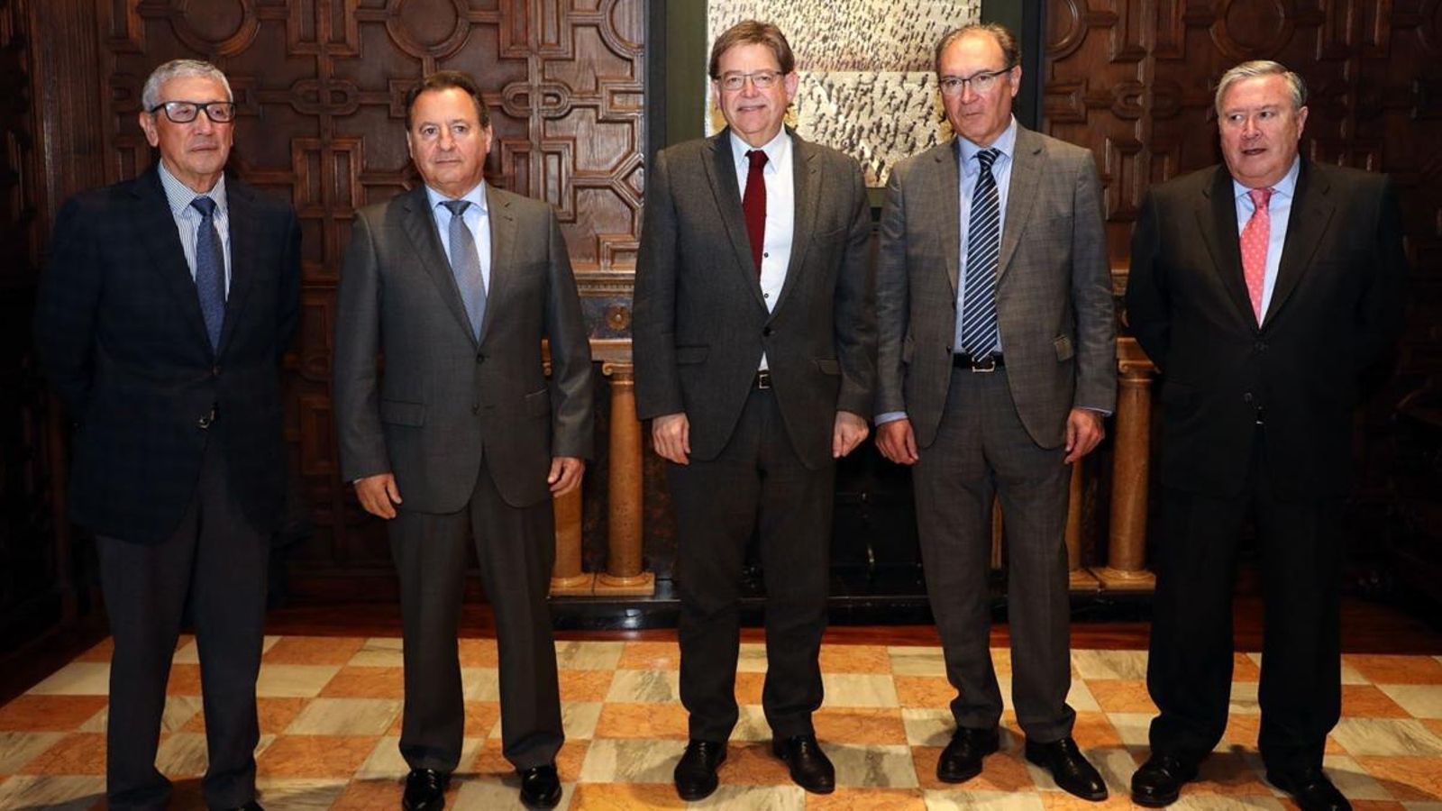 Puig i els directius d'Ascer en una reunió la setmana passada. Gva