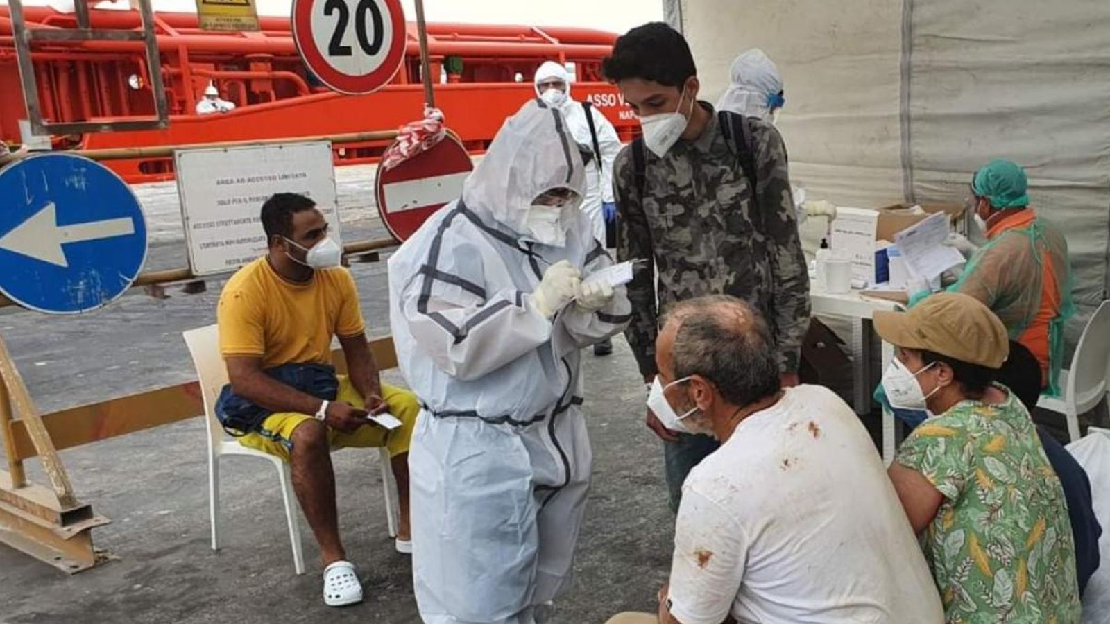 Imatge d’arxiu de migrants a Pozzallo.