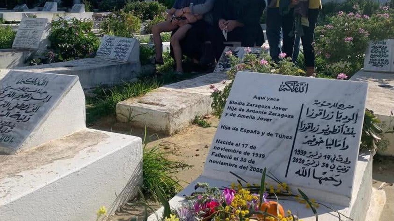 Tomba d' Elodia Zaragozá Turki, al cementeri de Jallaz, a la capital de Tunísia
