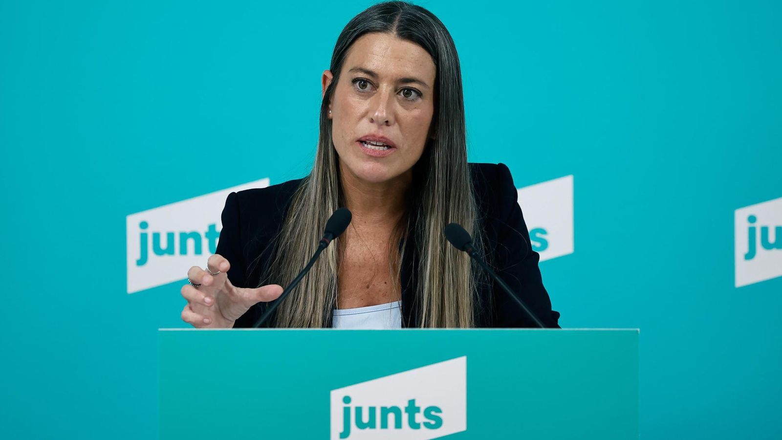 La portaveu de Junts al Congrés, Miriam Nogueras, dona compte de l'acord amb el govern espanyol este dilluns 28 de gener La portaveu de Junts al Congrés, Miriam Nogueras, dona compte de l'acord amb el govern espanyol este dilluns 28 de gener