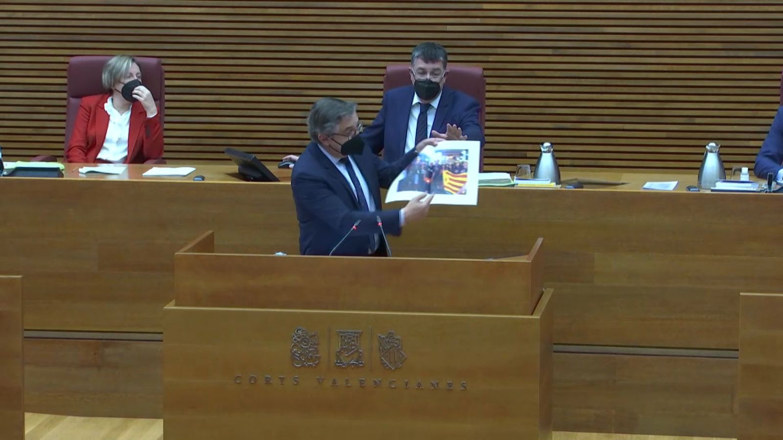 El diputat del PPCV José Antonio Rovira, durant la seua intervenció aquest dimecres en les Corts