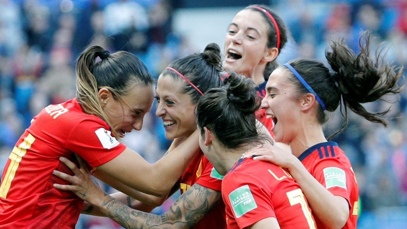 L'equip espanyol celebra la victòria