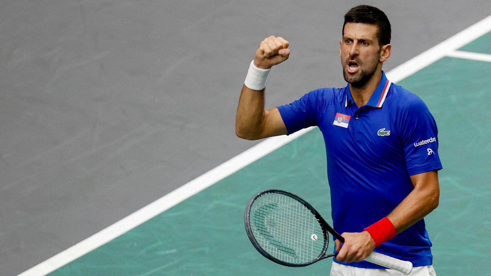 Djokovic celebra un punt