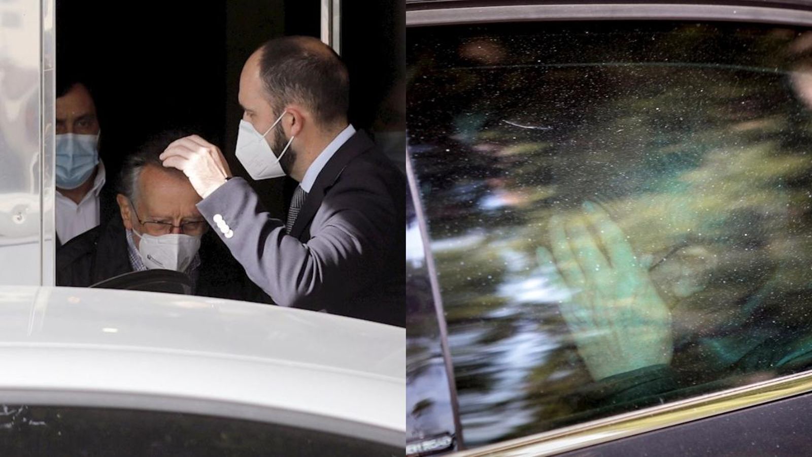 D'esquerra a dreta, les detencions d'Alfonso Rus (PP) i Rafael Rubio (PSPV-PSOE)