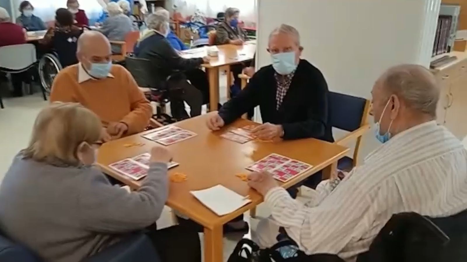 Sala comuna d'una residència de persones grans