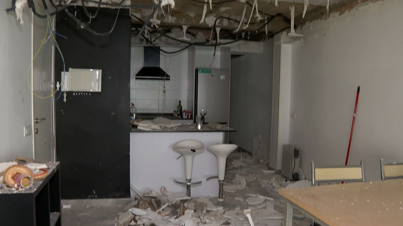 Casa afectada per les explosions al clavegueram a Castelló de la Plana