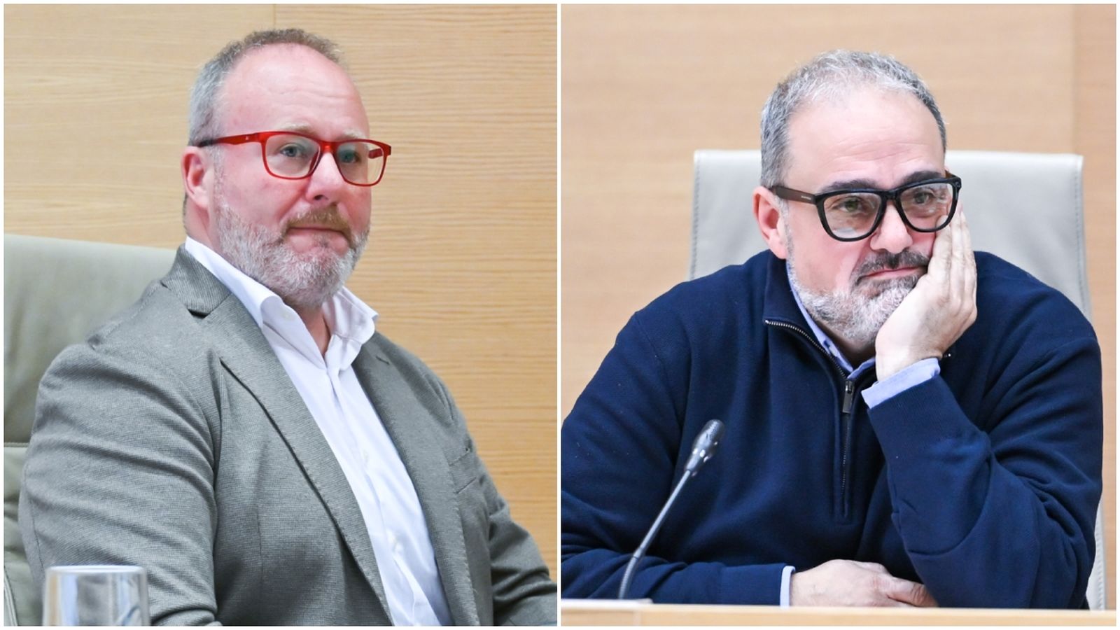 D'esquerra a dreta, el president del Consorci de Bombers de València, Avelino Mascarell, i el consultor del PP Josep Lanuza