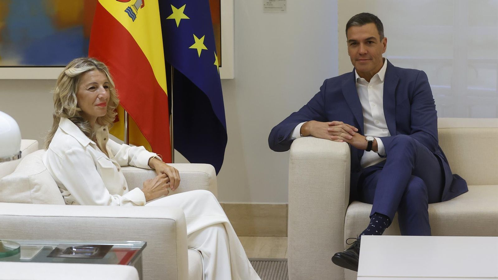 Yolanda Díaz i Pedro Sánchez, reunits aquest dimarts