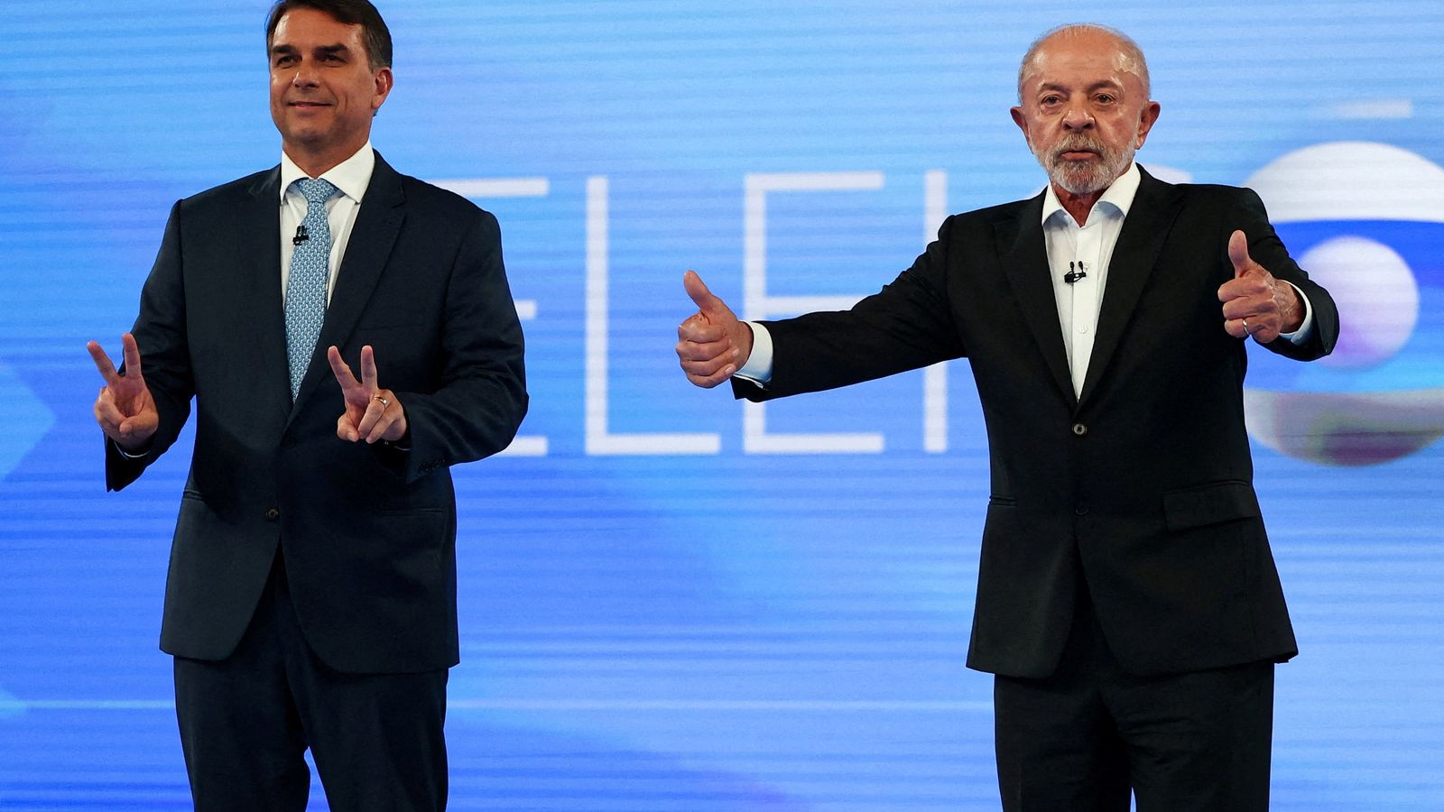 Debat televisat entre Flávio Bolsonaro i Lula abans de la segona volta de les eleccions presidencials a Rio de Janeiro.