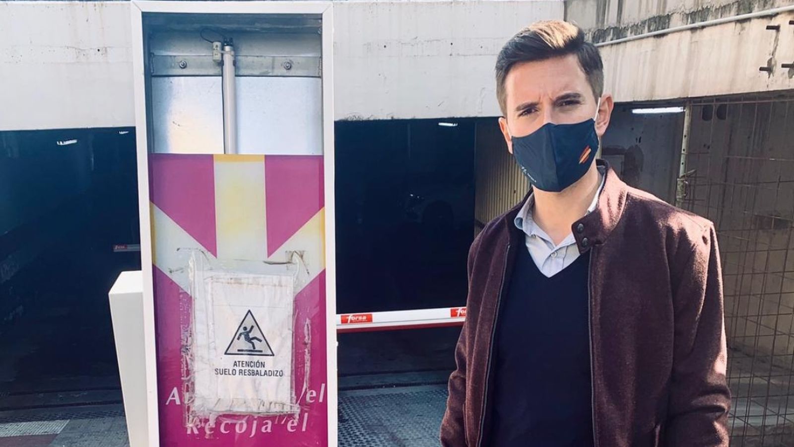 El president del Partit Popular de Gandia, Víctor Soler, en un acte del partit el novembre de 2020