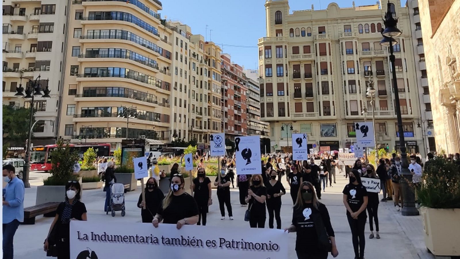 Protesta, aquest matí, al centre de València