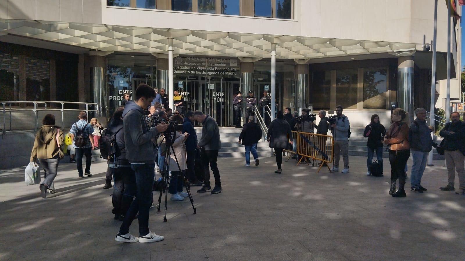 Expectació mediàtica en els jutjats de la Plaza de Castilla a Madrid, este dilluns