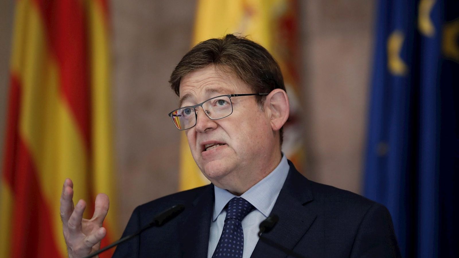El cap del Consell Ximo Puig durant la seua compareixença