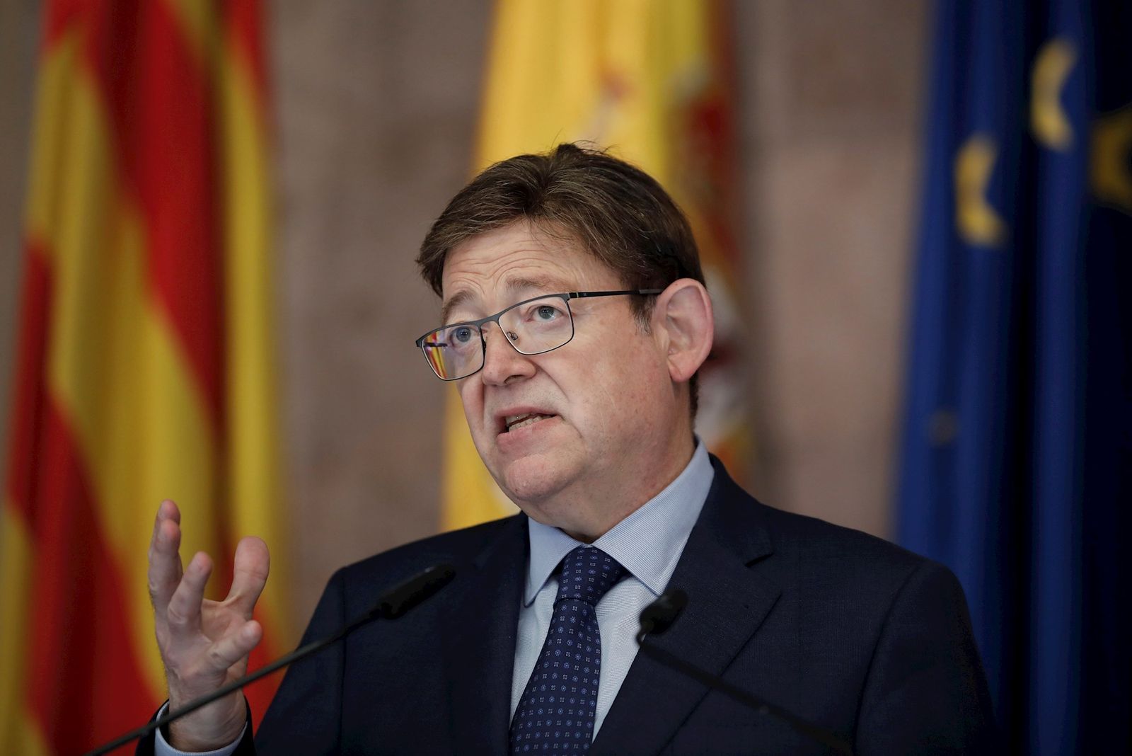 El cap del Consell Ximo Puig durant la seua compareixença