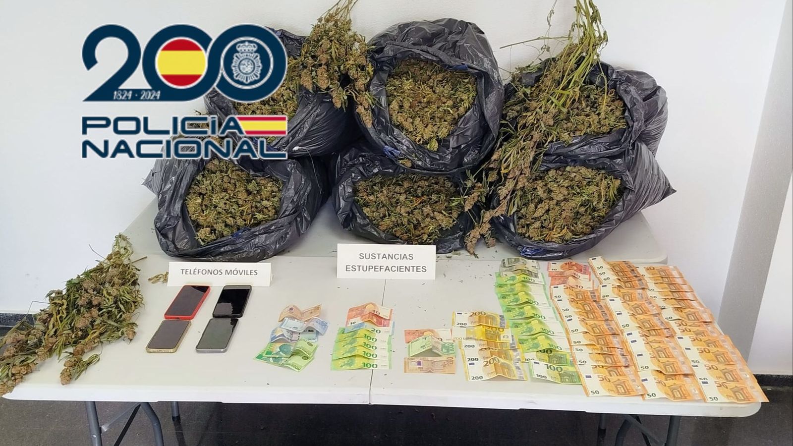 Part de les substàncies intervingudes pels agents de la Policia Nacional a la nau de Petrer