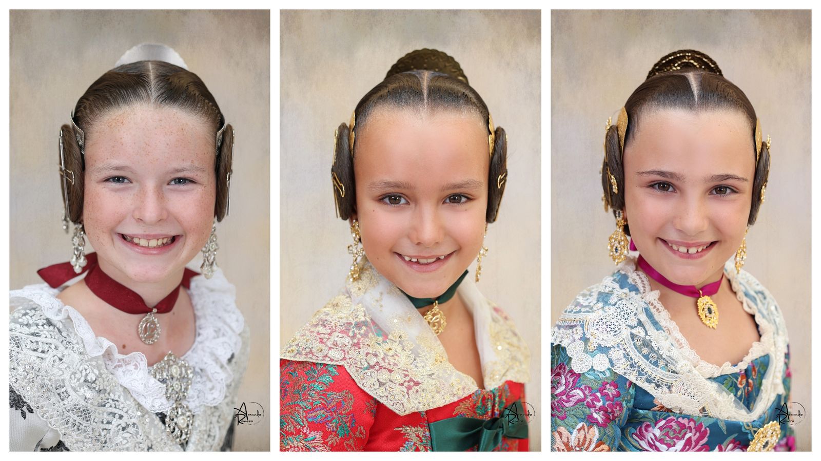 Algunes de les candidates a fallera major infantil de València