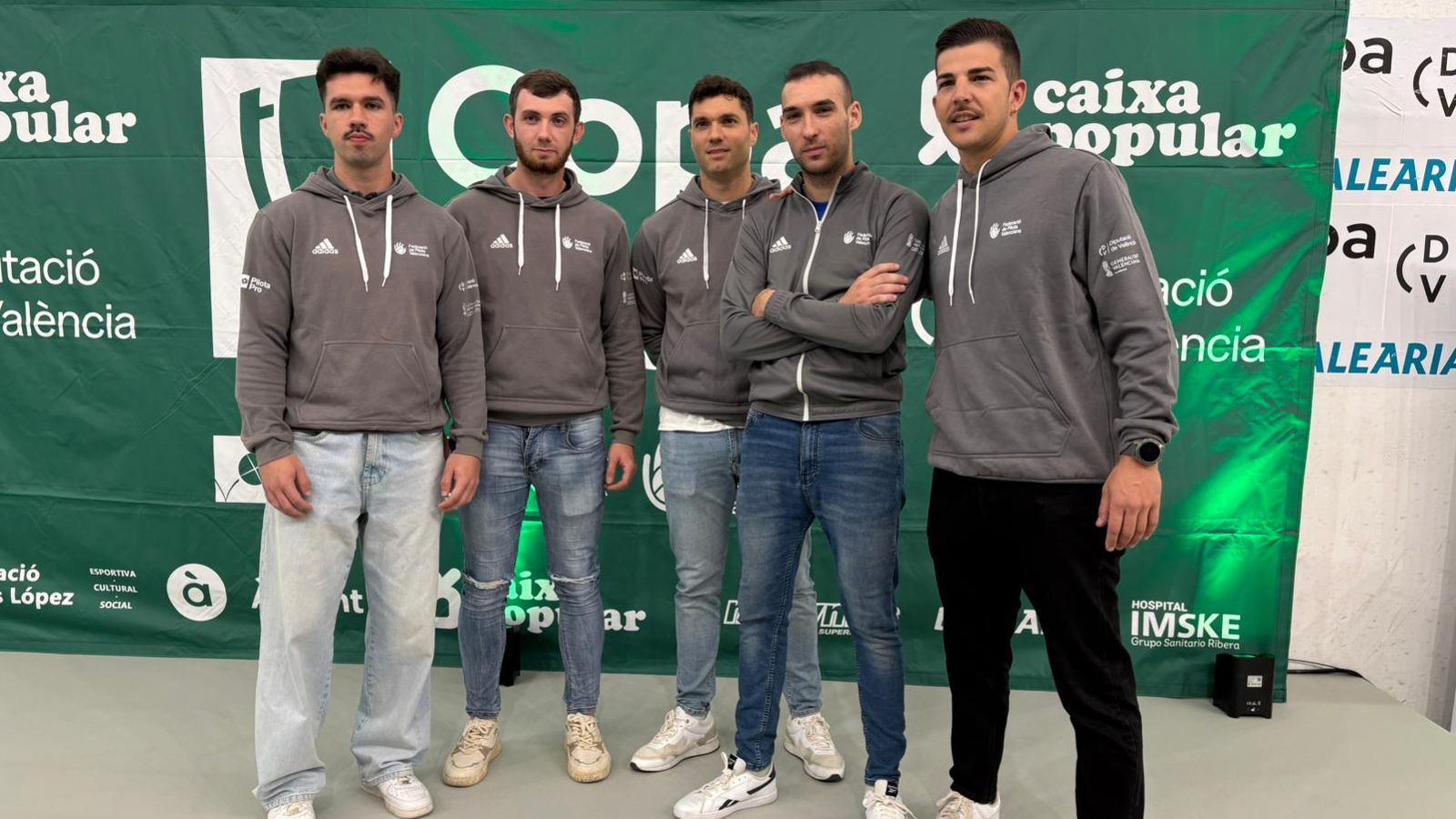 Els finalistes de la Copa Caixa Popular de raspall