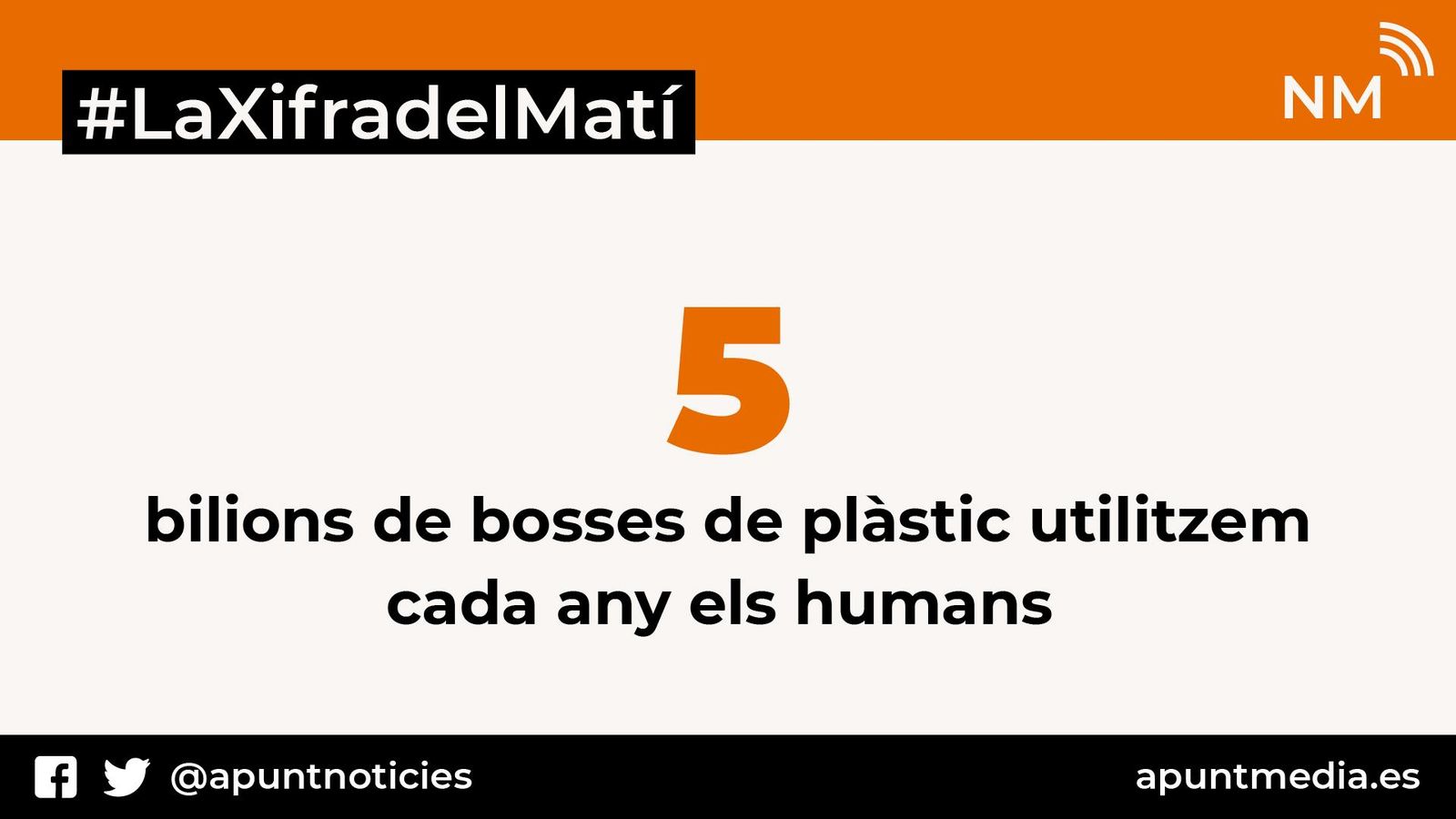L\'ésser humà utilitza 5 bilions de bosses de plàstic cada any