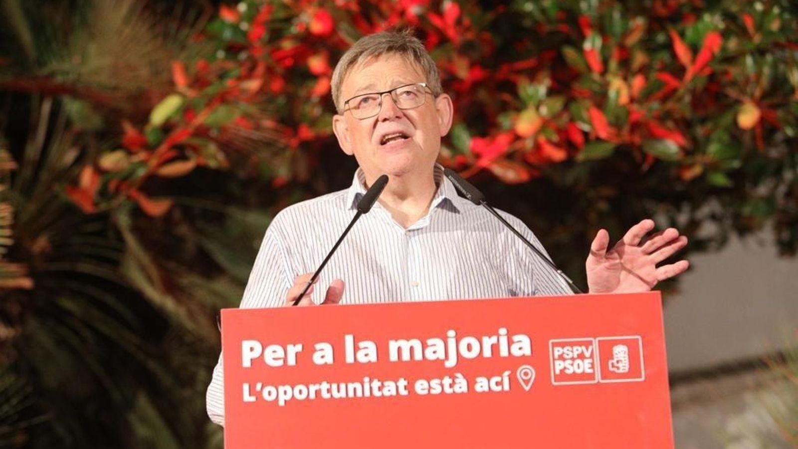 El secretari general del PSPV-PSOE, Ximo Puig, durant el Sopar d'Estiu celebrat aquest dissabte a Gandia