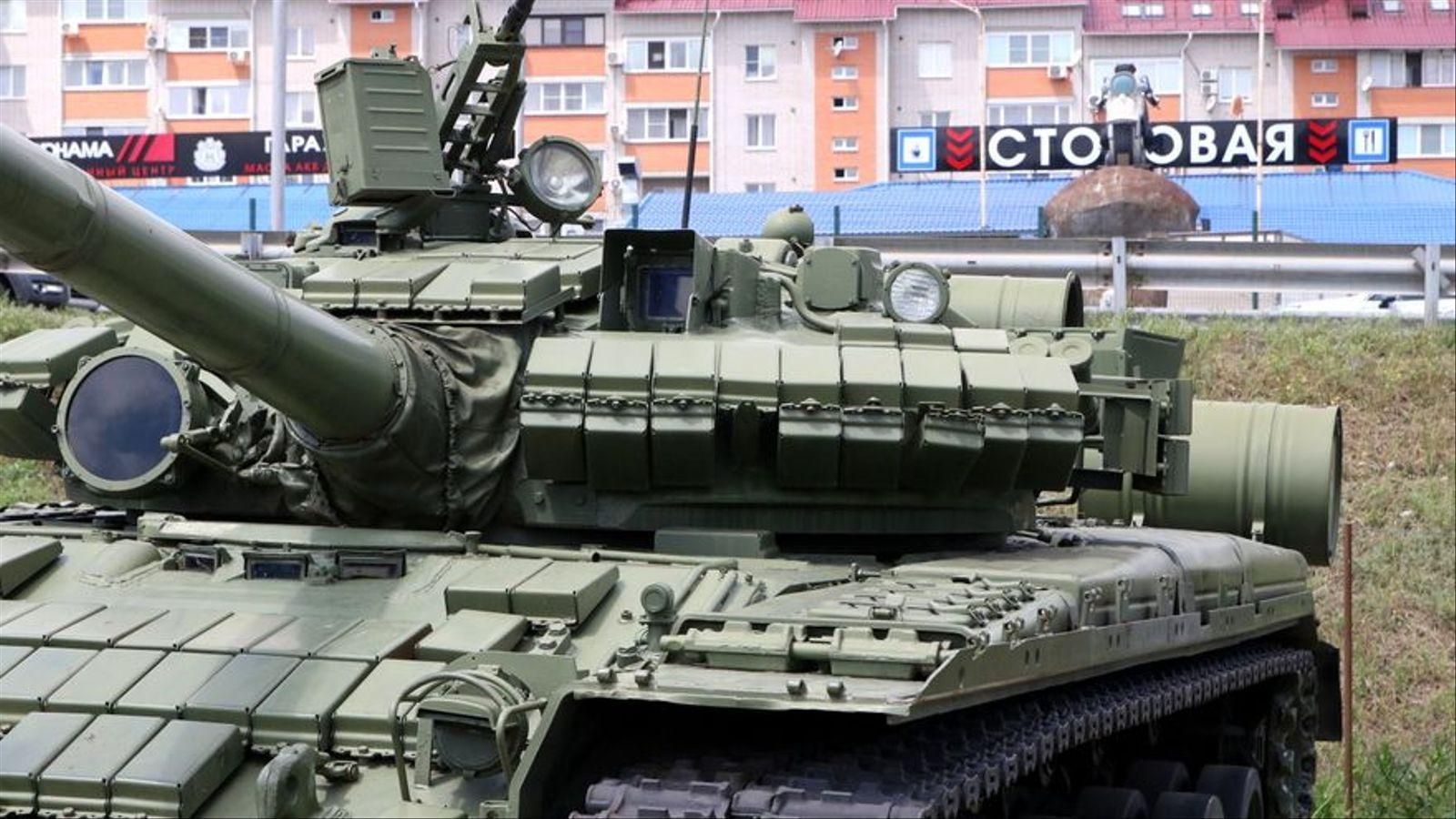Un tanc militar a la ciutat de Rostov del Don