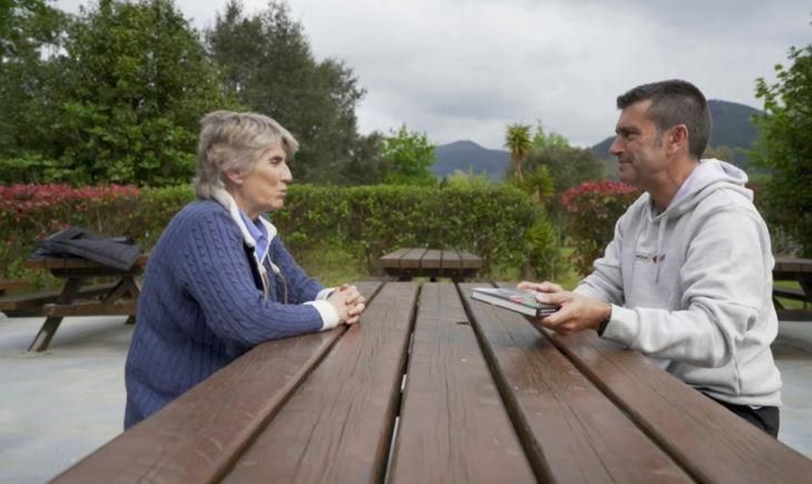 Un moment de l'entrevista amb Xavi Blasco