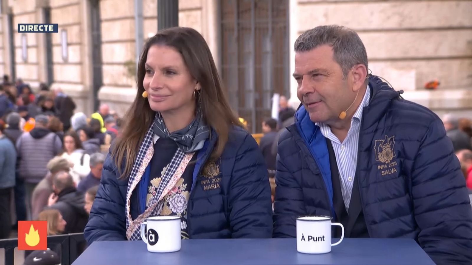 Els pares de la fallera major infantil Marta Mercader Roig