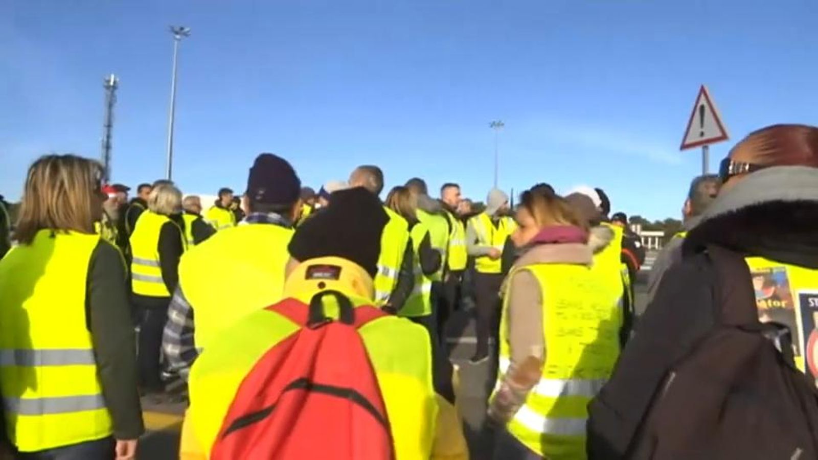 Protesta dels Jupetins Grocs a la Jonquera