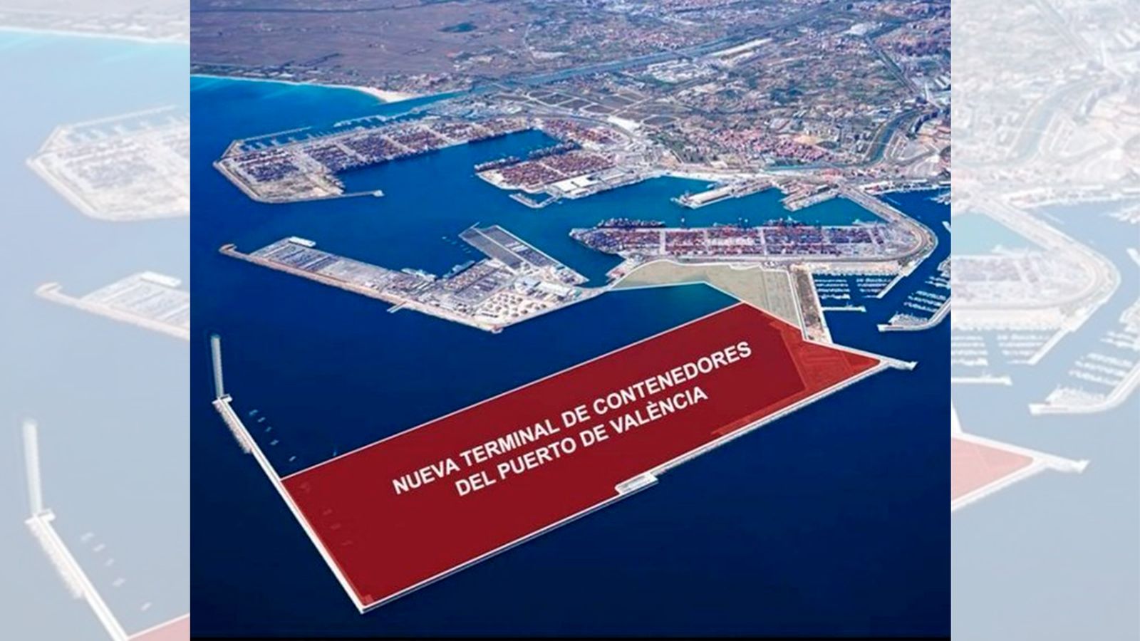 Espai en el qual està prevista l’ampliació nord del port de València