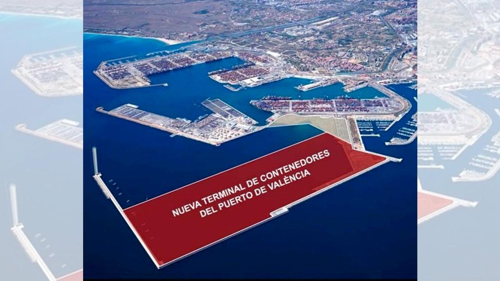 Espai en el qual està prevista l’ampliació nord del port de València