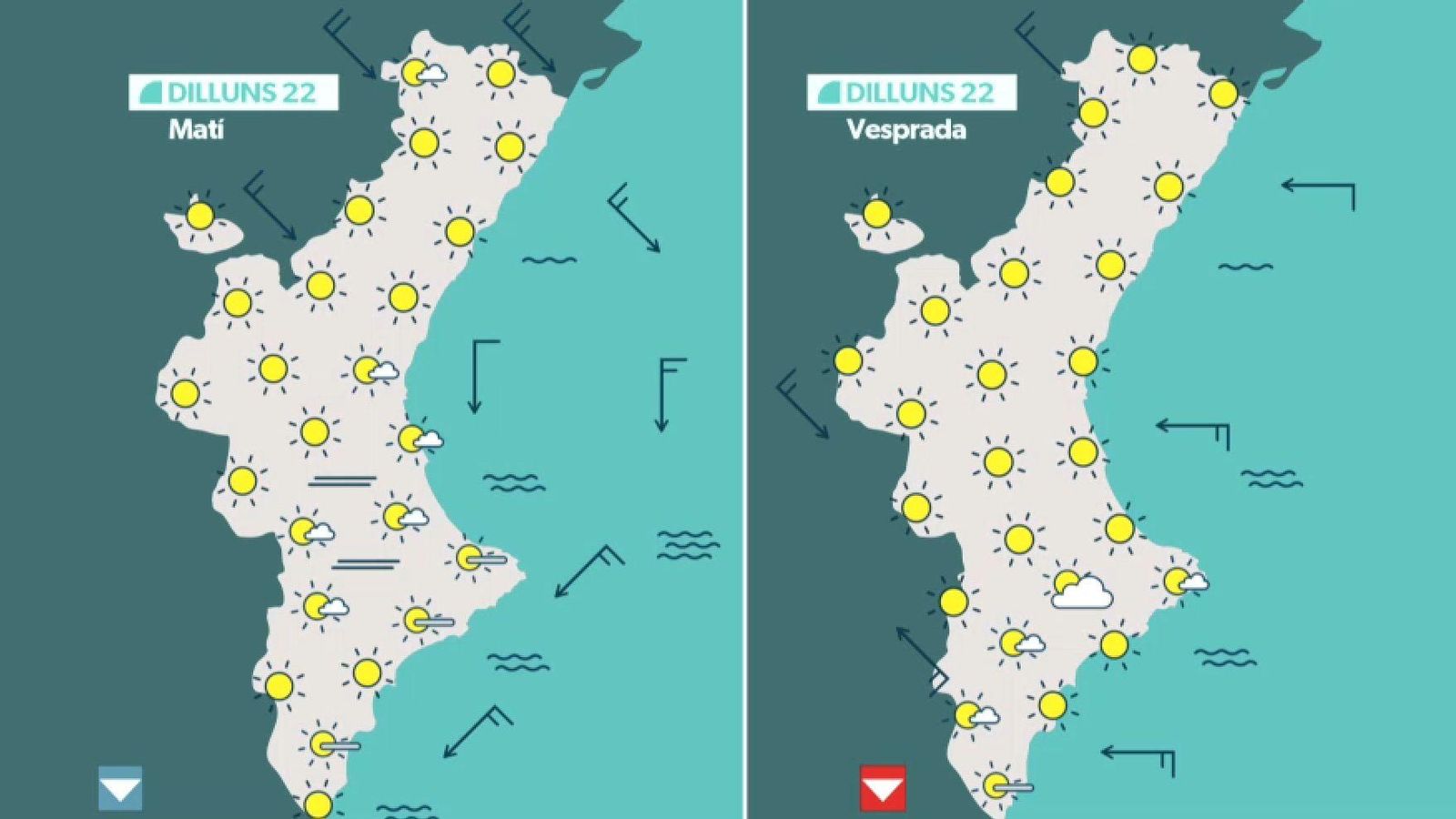 La previsió per a dilluns 22 de setembre
