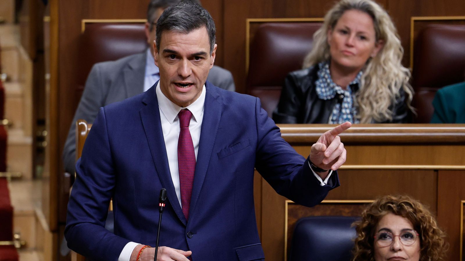 El president del govern espanyol, Pedro Sánchez, en la sessió de control al Congrés