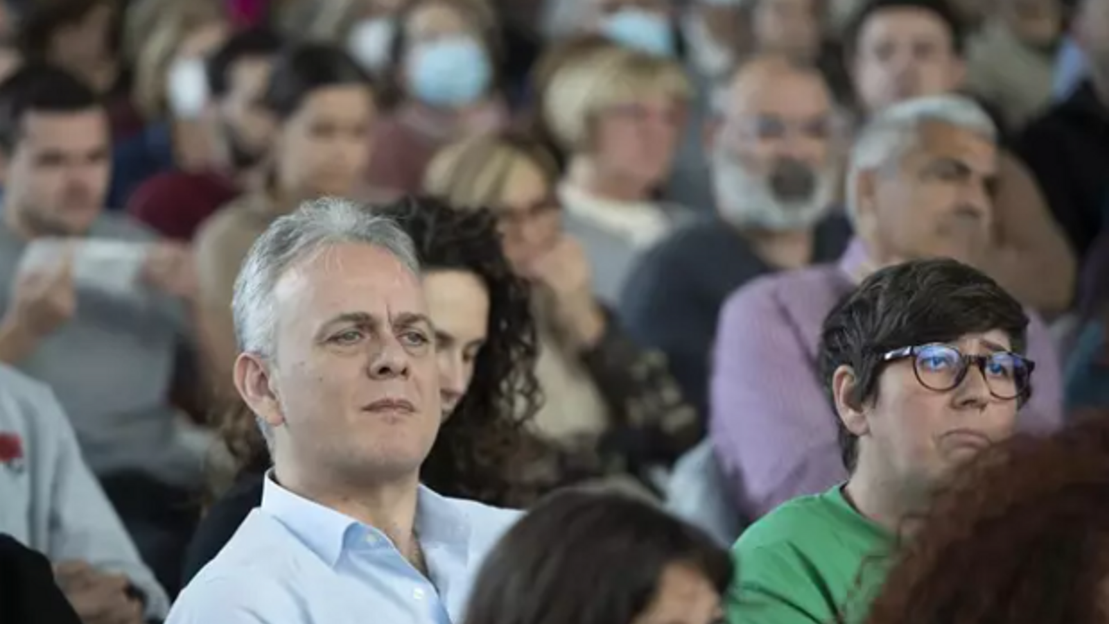 Héctor Illueca i Pilar Lima en l'acte del projecte Sumar en Fira València al novembre Héctor Illueca i Pilar Lima en l'acte del projecte Sumar en Fira València al novembre del passat any