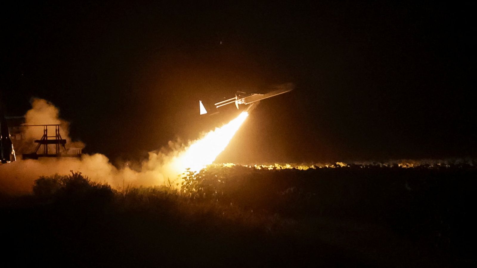 Llançament d'un dron FP-2 amb míssil des d'Ucraïna