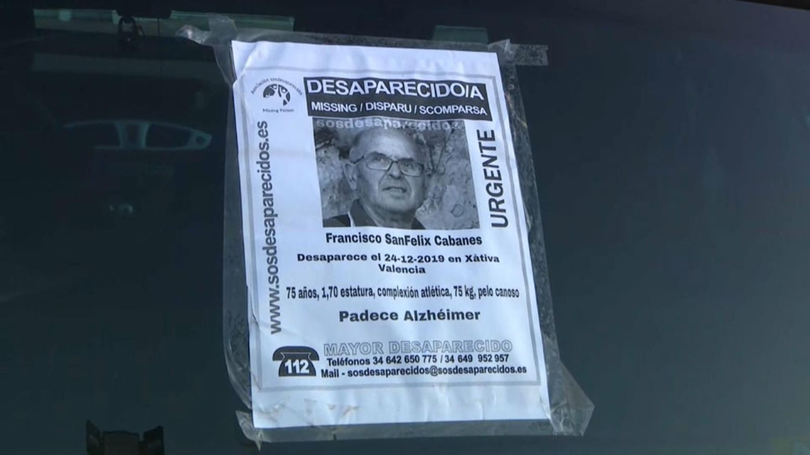 Troben mort Francisco Sanfélix, l\'home que va desaparéixer a Xàtiva la Nit de Nadal