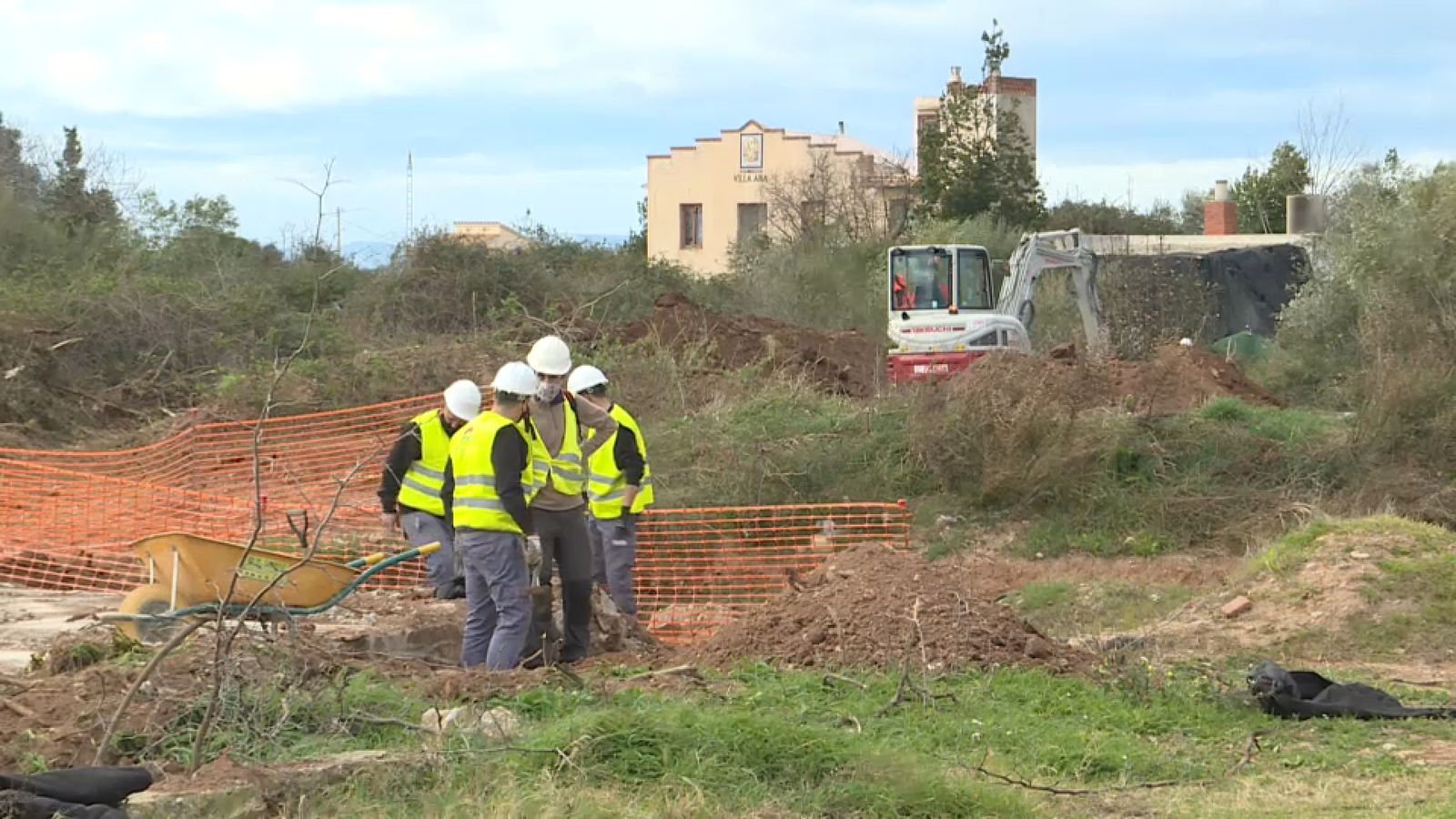 Les obres del PAI de Borriana, que es va parilitzar el 2008, en una imatge d'arxiu